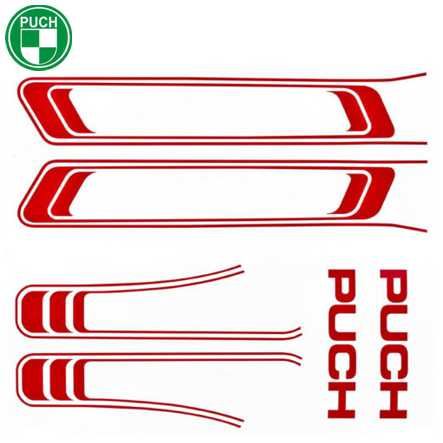 Klebersatz Tankabzug rot PUCH links/rechts vorn/hinten